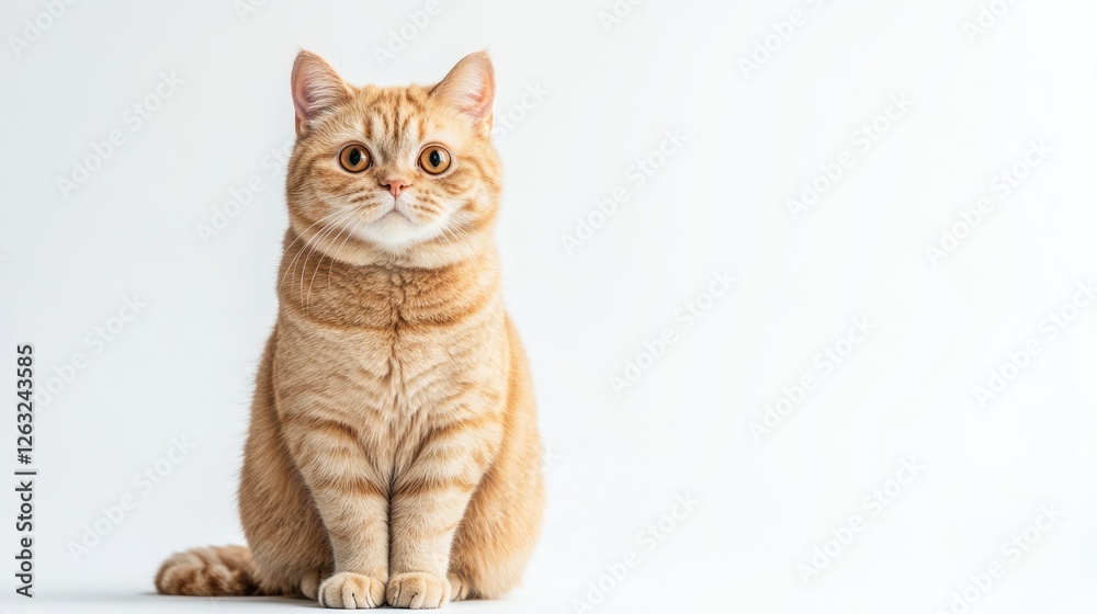 Obraz premium Adorable Ginger Cat Studio Shot