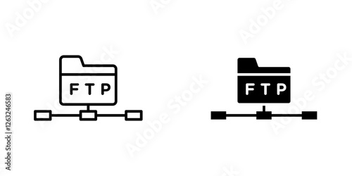 FTP icons thin line illustrations designs photo