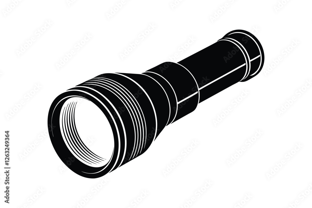Silhouette of a flash light vector art illustration1.eps