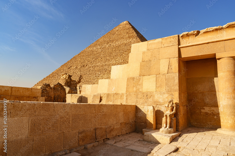 Explore the historical significance of ancient structures near the Great Pyramid of Giza in Egypt Explore the historical significance of ancient structures near the Great Pyramid of Giza in Egypt
