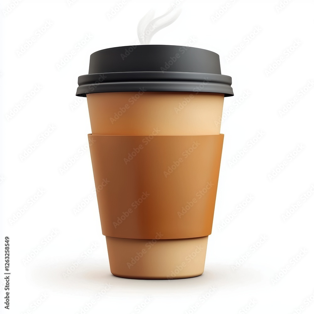 Smart coffee cup that keeps drinks at the perfect temperature on a white background Smart coffee cup that keeps drinks at the perfect temperature on a white background