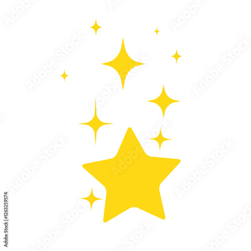 Golden Stars PNG.  Yellow Star Icon