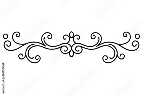 Elegant Vintage Dividers & Ornate Flourishes: Classic Decorative Line Art & Calligraphic Borders