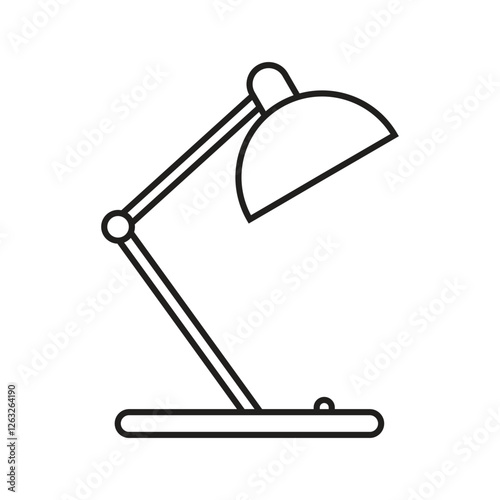 outline silhouette desk lamp icon