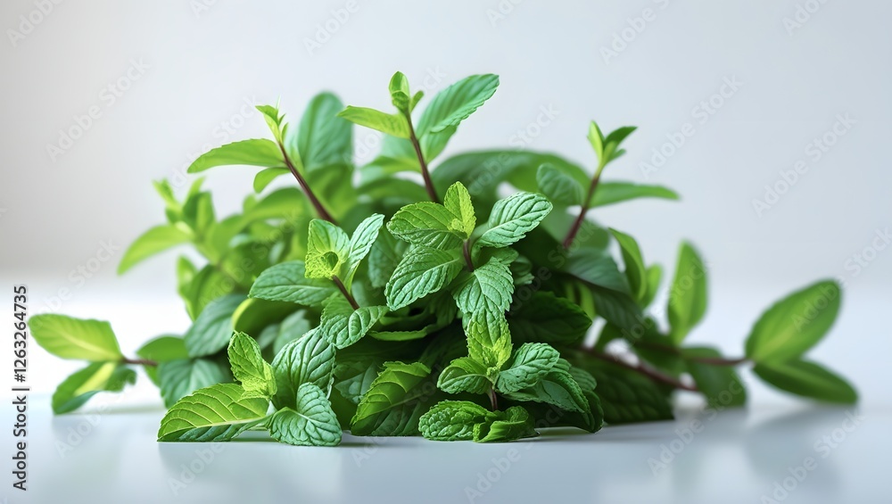 fresh basil in a white background fresh basil in a white background