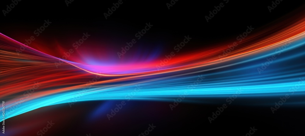 A vibrant abstract background featuring flowing red, blue, and purple light streaks against a dark backdrop. A vibrant abstract background featuring flowing red, blue, and purple light streaks against a dark backdrop.