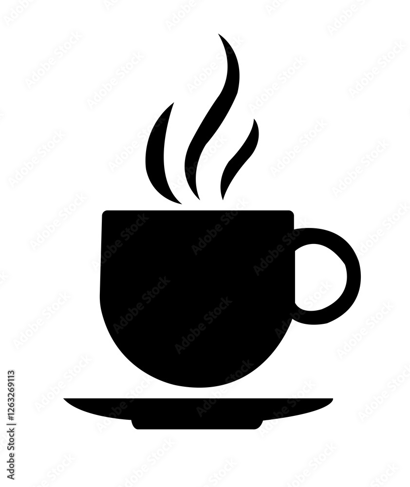 Coffee clip art design on plain white transparent isolated background for card, shirt, hoodie, sweatshirt, apparel, card, tag, mug, icon, poster or badge Coffee clip art design on plain white transparent isolated background for card, shirt, hoodie, sweatshirt, apparel, card, tag, mug, icon, poster or badge