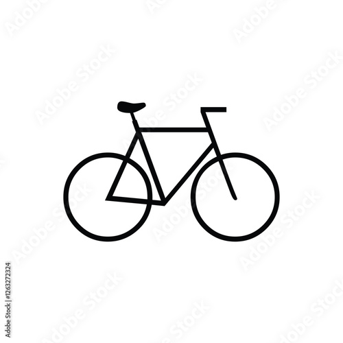 cruiser bike icon line art vector, set of bicycle icons