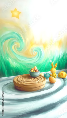 Easter Bunny Dreamy Background