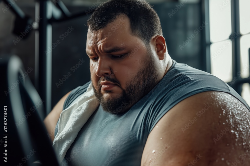 Fototapeta premium plus size man in the gym