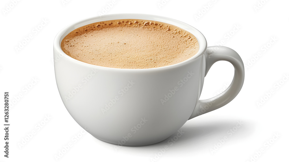 Fototapeta premium Ristretto Coffee in White Cup on a Clean Surface with a Rich Crema Layer