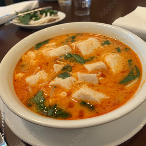 Thai chicken curry soup 