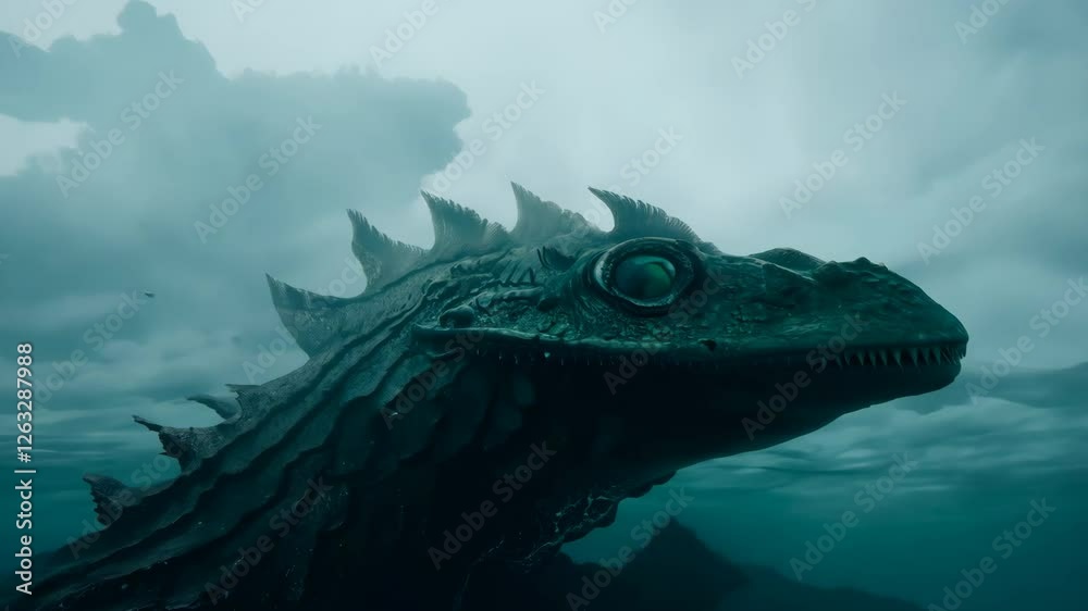 Majestic sea creature gliding through ocean waters. Majestic sea creature gliding through ocean waters.