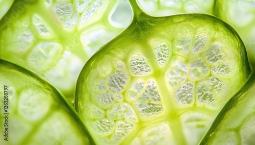 Microscopic View of Green Plant Cellular Structure: Unveiling Nature's Intricate Design