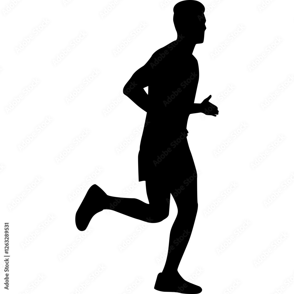 Fototapeta premium Athlete Runner Silhouette