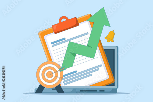 Effective project task management concept and time planning tool. project development. Task organizer, daily planner. Project management tool, productivity online platform. Vector illustration.