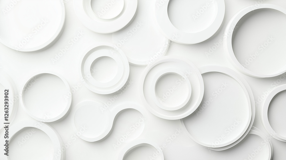 An artistic arrangement of various white plates that evoke a sense of simplicity and elegance, presenting a minimalist design perfect for modern decor. An artistic arrangement of various white plates that evoke a sense of simplicity and elegance, presenting a minimalist design perfect for modern decor.