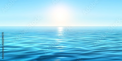 Wallpaper Mural Serene Ocean Background with Calm Blue Waters and Soft Fog in the Distance Torontodigital.ca