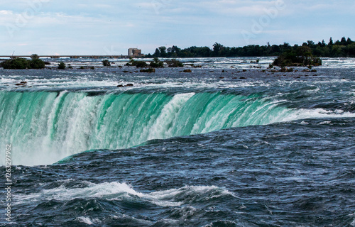 Nature's Power Showcases the Breathtaking Beauty of a Famous Waterfall of Niagara Falls photo