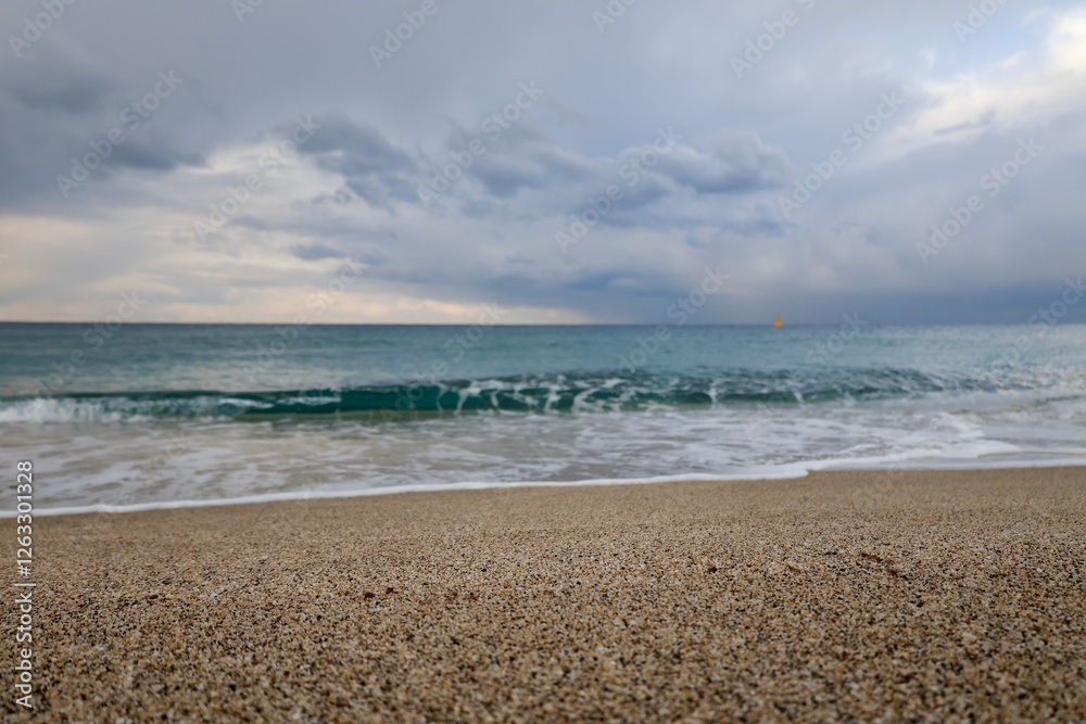 Sandy beach coastline. High quality photo Sandy beach coastline. High quality photo
