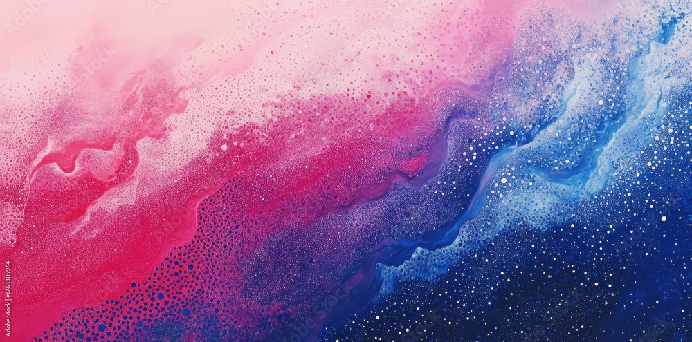 Obraz premium Abstract textured fluid art transitioning from pinks to blues