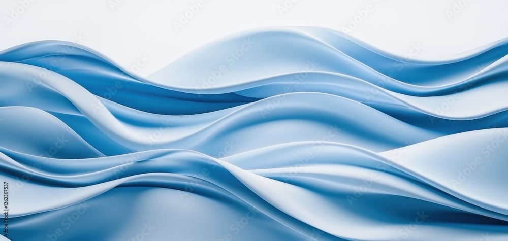 Fototapeta premium Ethereal abstract background with flowing blue smoke, soft light effects, dreamy and airy atmosphere, smooth fluid motion, high-resolution digital art