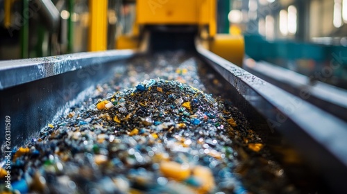 An air classifier machine is operating to separate lightweight materials from a waste stream, enhancing the recycling process at a facility. The machine efficiently sorts materials for reuse.