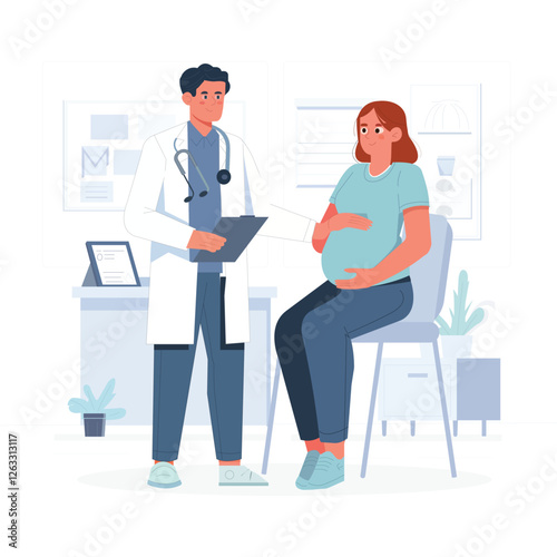Pregnancy's routine Checkup in Hospital