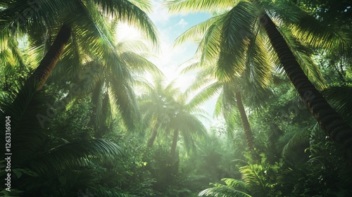 Ultra-Detailed Palm Tree Image for Backgrounds and Nature Themes