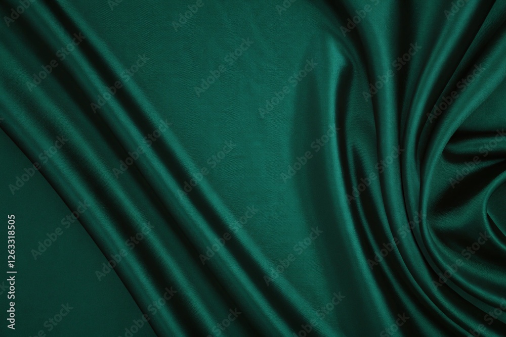 Obraz premium Elegant Green Satin Fabric Texture