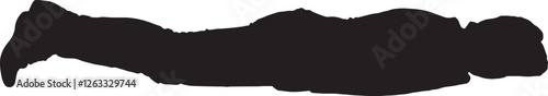 vector; silhouette; woman lying face down
