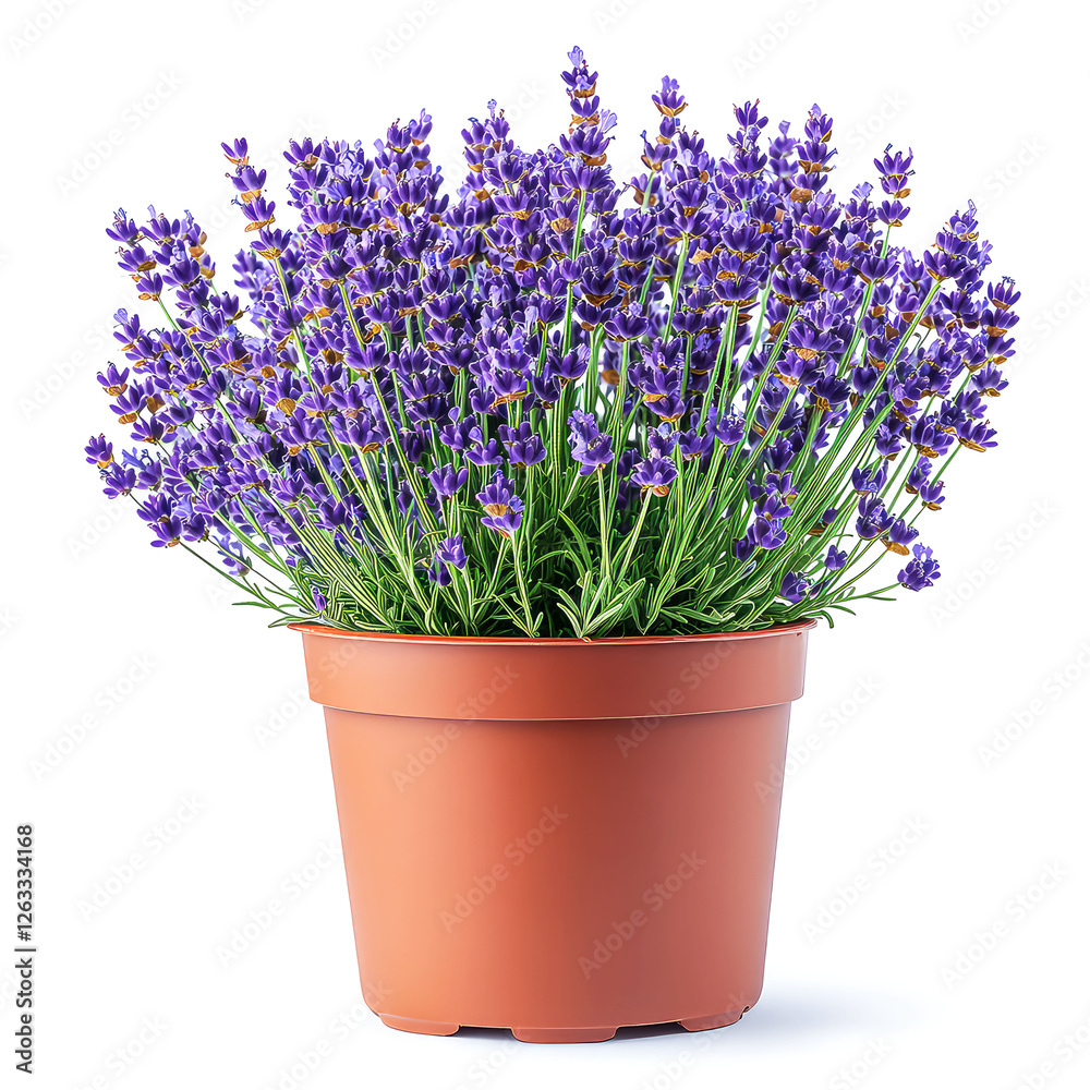 Obraz premium Stunning Potted Lavender: A Breathtaking Display of Purple Blooms