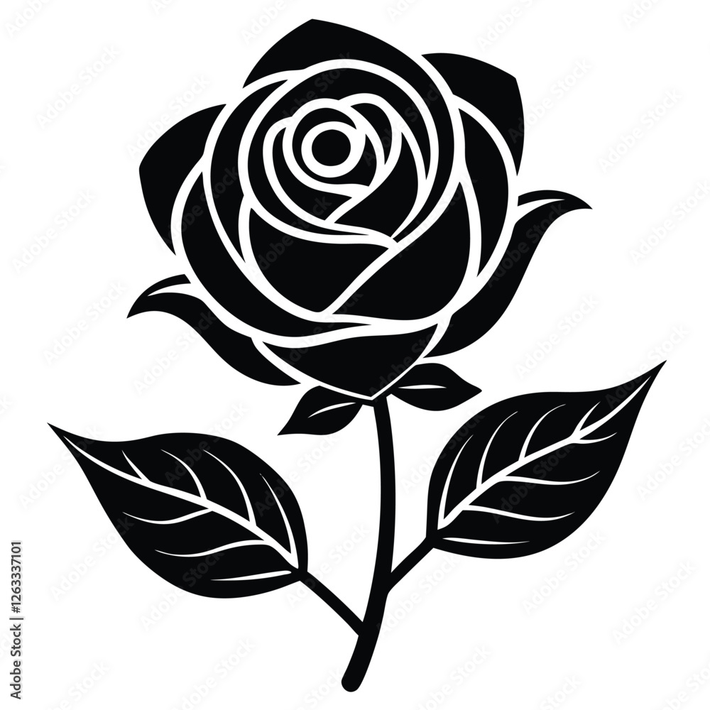 black rose vector illustration black rose vector illustration