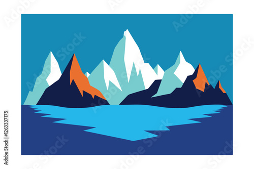 vector illustration of a mountain landscape