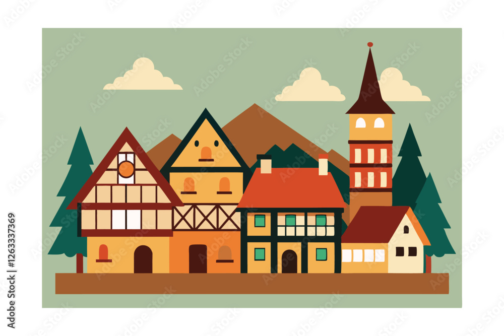 vector illustration of old castle vector illustration of old castle