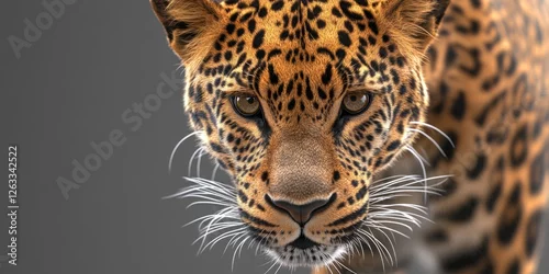 Fototapeta samoprzylepna Leopard's Face Close Up
