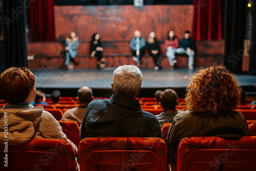 AI Generative image of creating a captivating atmosphere in the historic theater