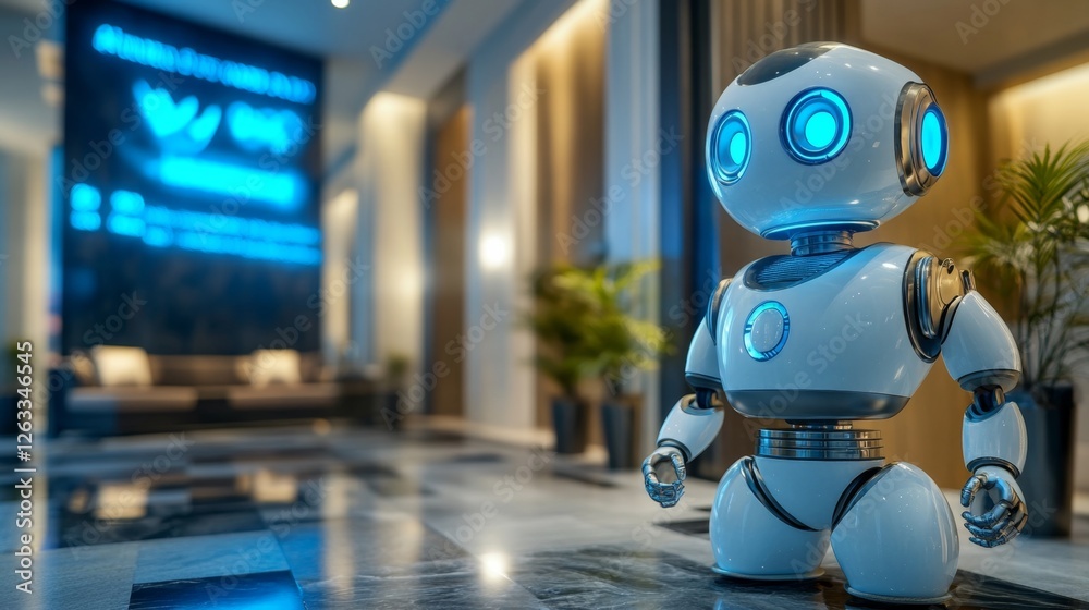 Fully Autonomous Hotel Concierge Robot Assisting Guests with Modern Hospitality Services Fully Autonomous Hotel Concierge Robot Assisting Guests with Modern Hospitality Services