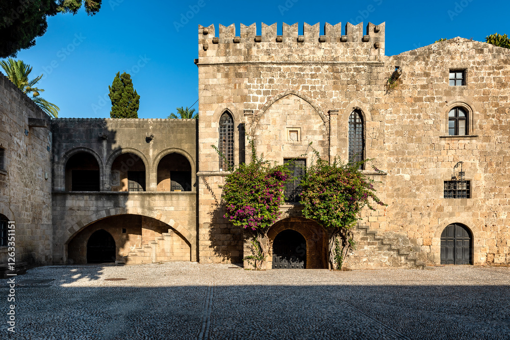 Agyrokastro square in Rhodes Old Town, the oldest inhabited medieval city in Europe Agyrokastro square in Rhodes Old Town, the oldest inhabited medieval city in Europe