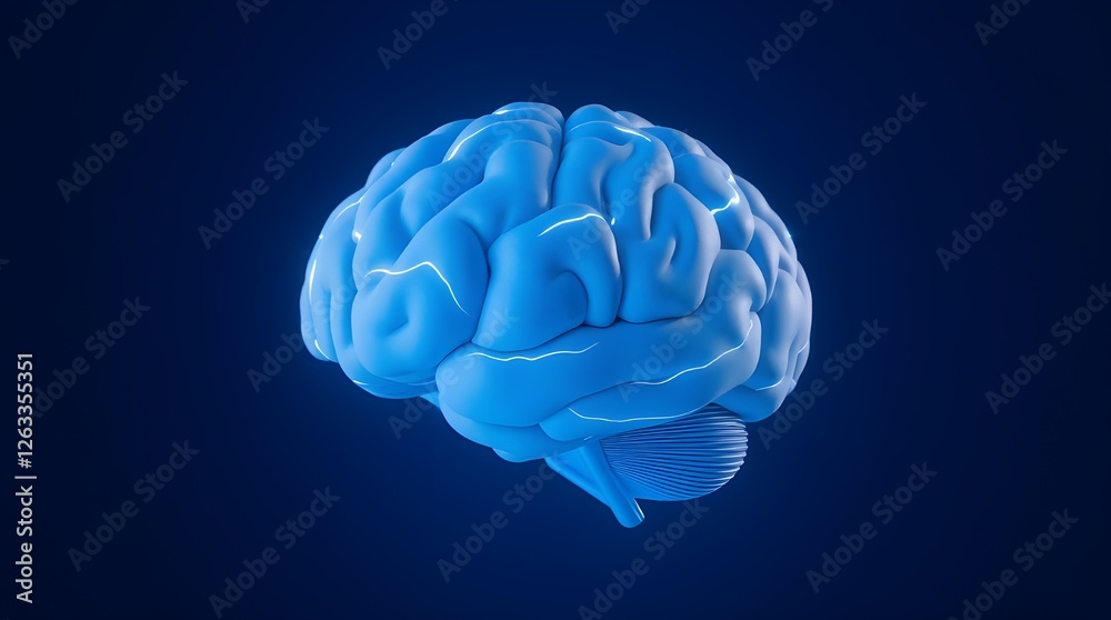 Human brain digital illustration. and lightning on a blue background. Digital Illustration of the Human Brain. Electrical Activity, Flashes Human brain digital illustration. and lightning on a blue background. Digital Illustration of the Human Brain. Electrical Activity, Flashes