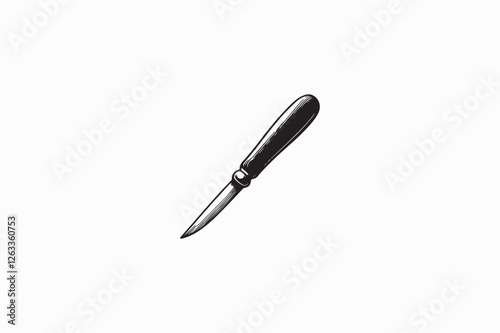 A Knife vector silhouette image made by adobe illustrator.