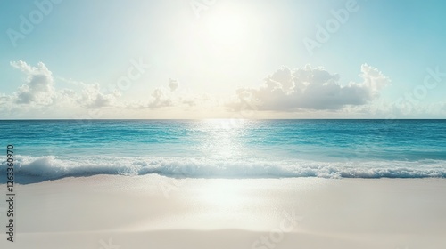 Wallpaper Mural Serene Beach Scene With Bright Sunny Sky Torontodigital.ca