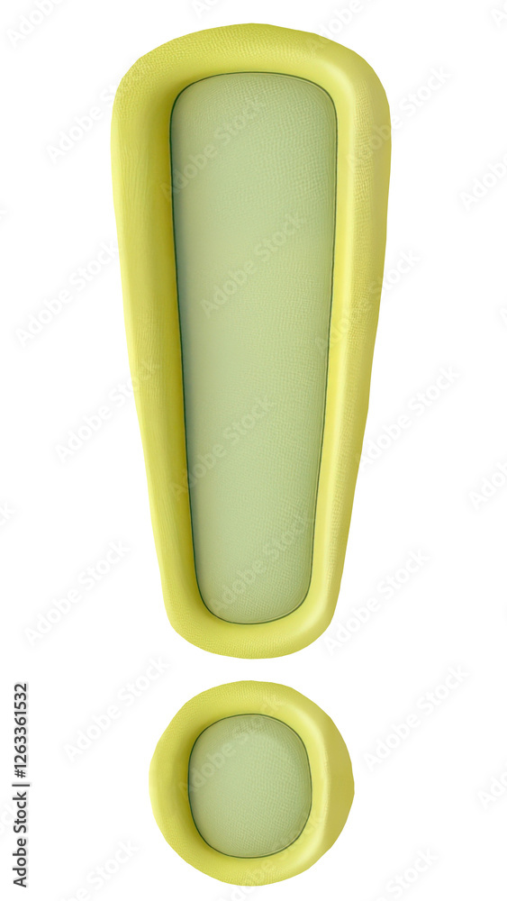 Exclamation mark png 3D, transparent background Exclamation mark png 3D, transparent background
