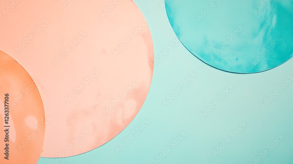 custom made wallpaper toronto digitalAbstract Pastel Circles on a Light Blue Background