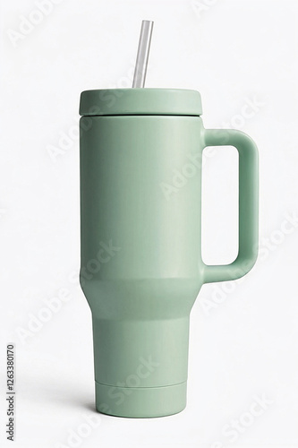 Stanley quencher water bottle mockup	