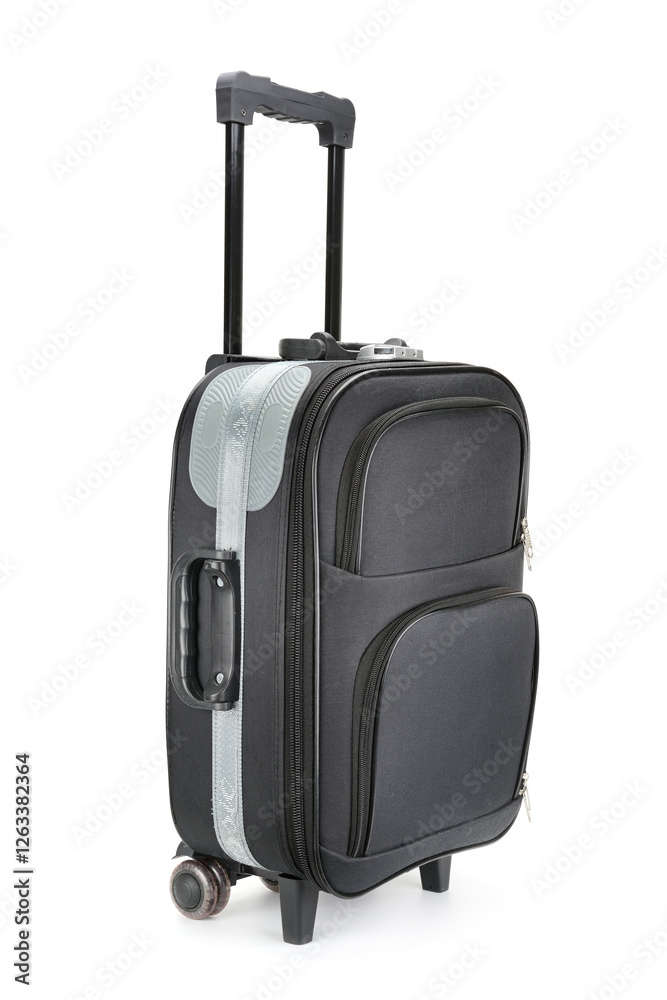 Brown travel suitcase isolated on white Brown travel suitcase isolated on white