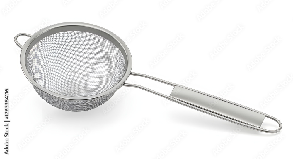 Stainless Steel Strainer on White Background Stainless Steel Strainer on White Background