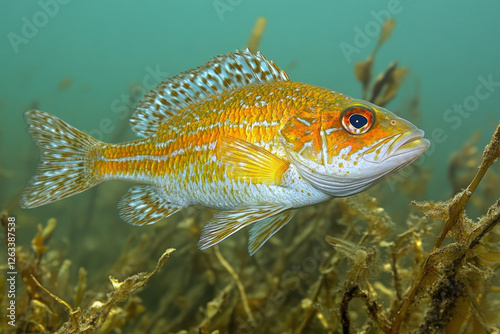 A vibrant pumpkinseed sunfi...
