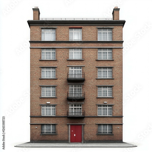 Factory Building Isolated