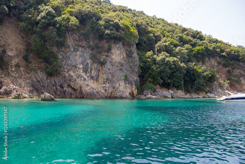 Fototapeta Naklejka Na Ścianę i Meble -  Croatia, Zakynthos Island, view from the sea